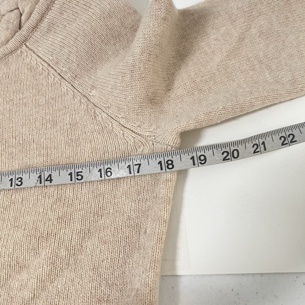 Peck & Peck Wool Cashmere Knit Pullover Sweater Medium Braided Neck Cream Luxe - Picture 8 of 10